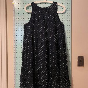 Loft Navy Polka-Dot Mini Dress